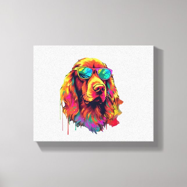 Irish Red Setter Hund Hund aveln för Irish Red Canvastryck (Framsida)