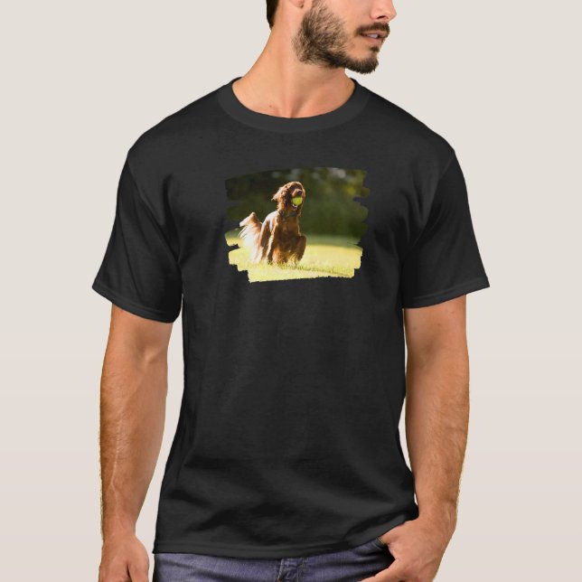 Irish Red Setter Hund T Shirt (Framsida)