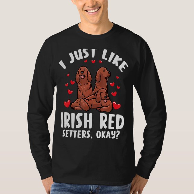 Irish Red Setter Hund T Shirt (Framsida)