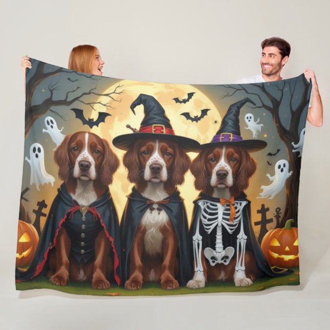 Irish Red Setter Hundar Pumpkin Halloween Funny Fleecefilt (På plats)