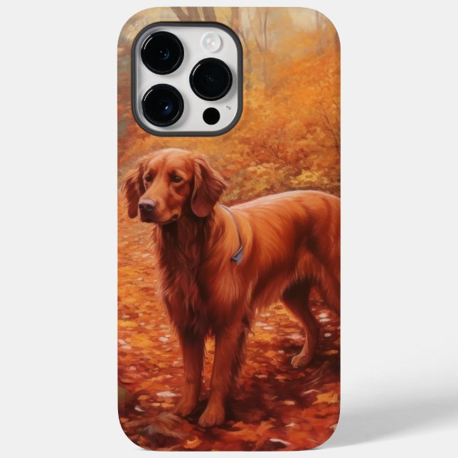 Irish Red Setter i Höst löv Fall Inspire (Baksida)
