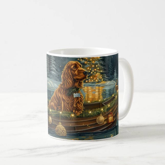 Irish Red Setter jul Festive Voyage Kaffemugg (Framsida höger)