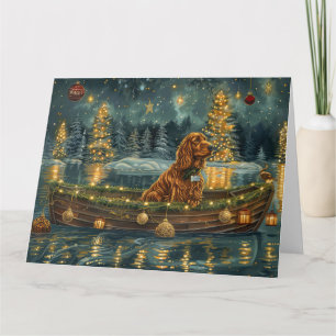 Irish Red Setter jul Festive Voyage Kort
