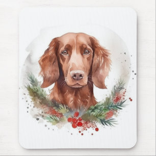 Irish Red Setter jul Wandetive Festive Valp Musmatta