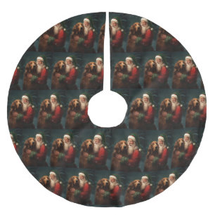 Irish Red Setter Jultomten Festive jul Julgransmatta Borstad Polyester