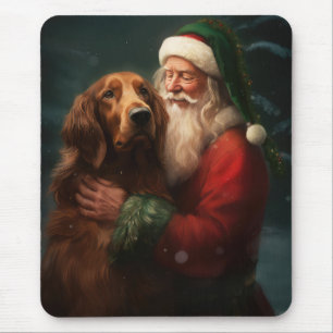 Irish Red Setter Jultomten Festive jul Musmatta