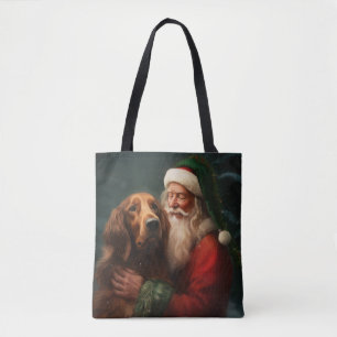 Irish Red Setter Jultomten Festive jul Tygkasse