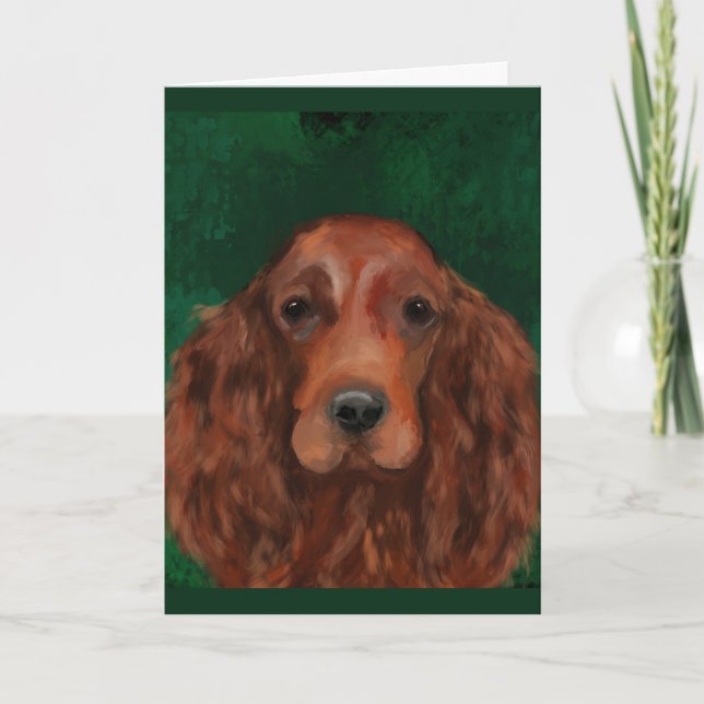 Irish Red Setter Kort (Framsida)