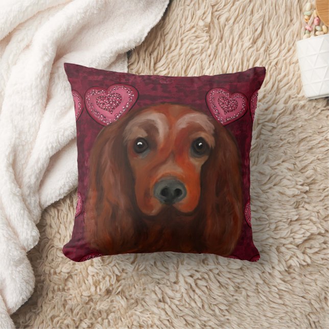 Irish Red Setter Kudde (Filt)