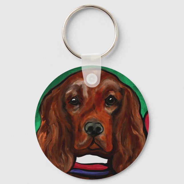 Irish Red Setter Nyckelring (Framsida)
