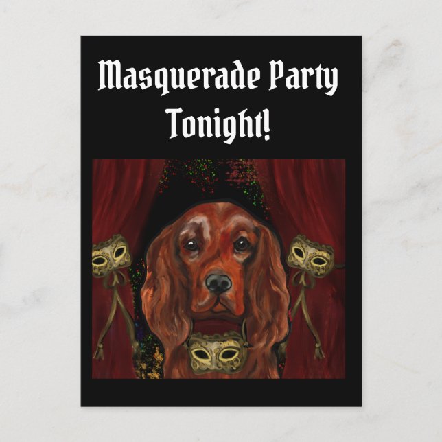 Irish Red Setter    Postcard Vykort (Framsida)