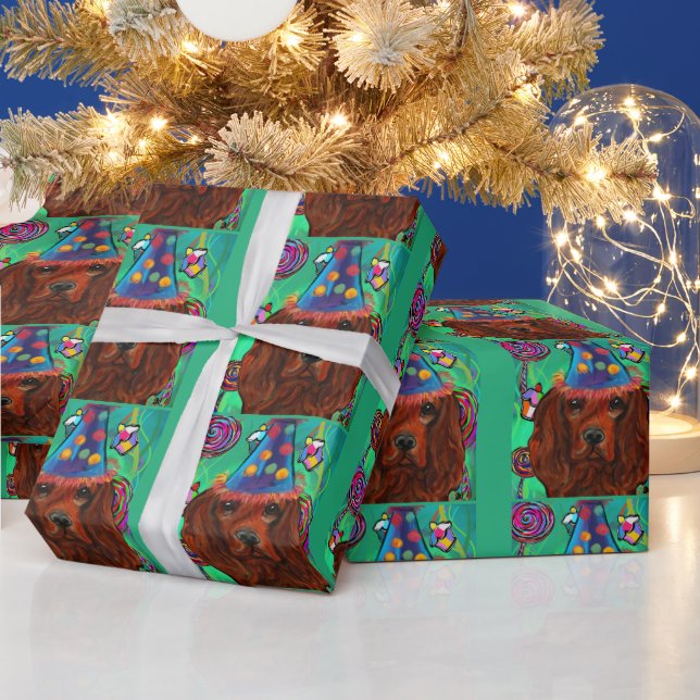 Irish Red Setter Presentpapper (Helgdagar)