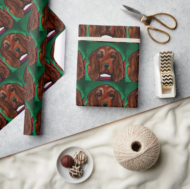 Irish Red Setter Presentpapper (Hantverk)