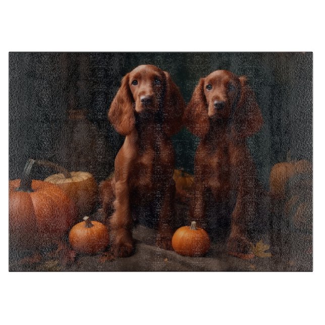 Irish Red Setter Puppy Autumn Delight Pumpkin (Framsidan)