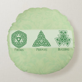 Irish Religiösa Friends Prayers and Blessings Rund Kudde