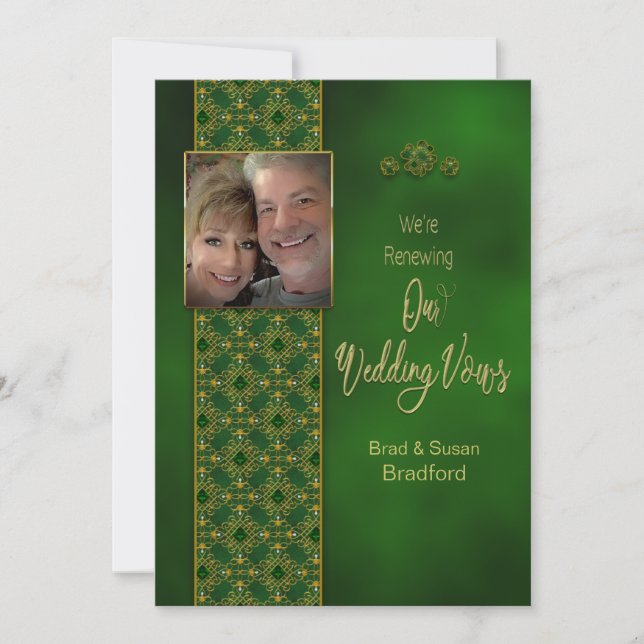 IRISH RENEWING BRÖLLOP VOWS, Photo Insert Inbjudningar (Framsida)