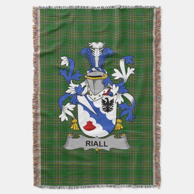 Irish Riall eller Ryle Jackar av Arm Family Crest  Filt (Framsidan Vertikal)