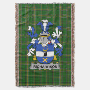 Irish Richardson Jackar av Arm Family Crest Irelan Filt