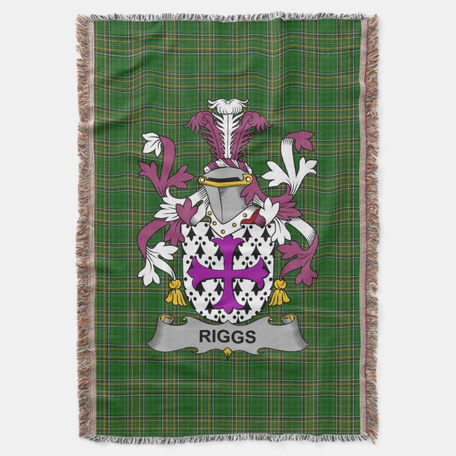 Irish Riggs Jackar Arm Family Crest Ireland Filt (Framsidan Vertikal)