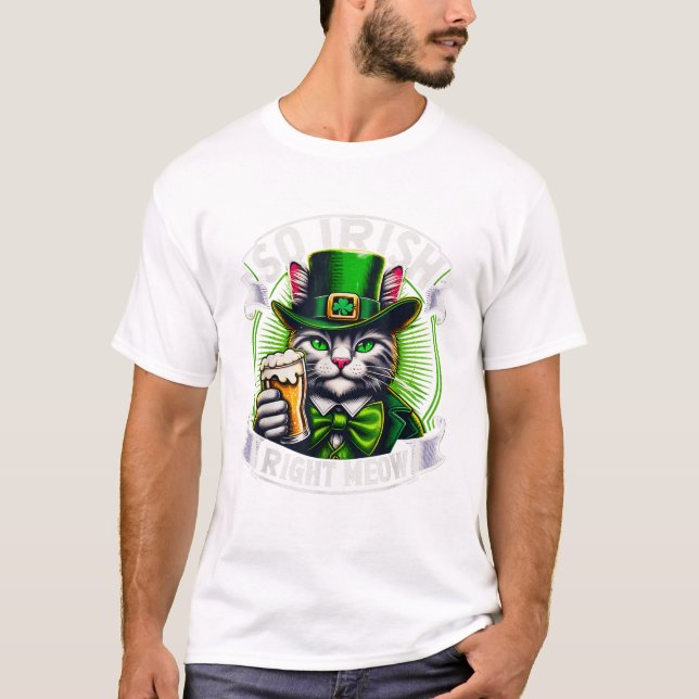Irish Right Meow St Patrick s T Shirt (Framsida)