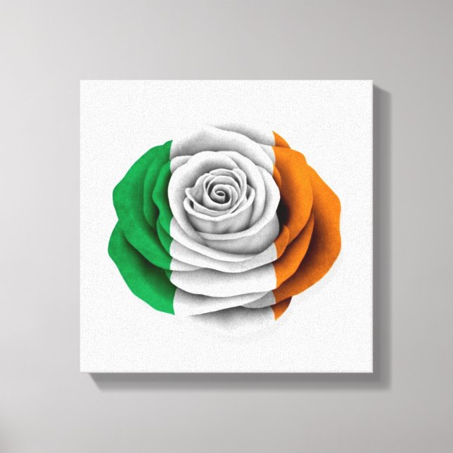 Irish Ro Flagga on White Canvastryck (Framsida)