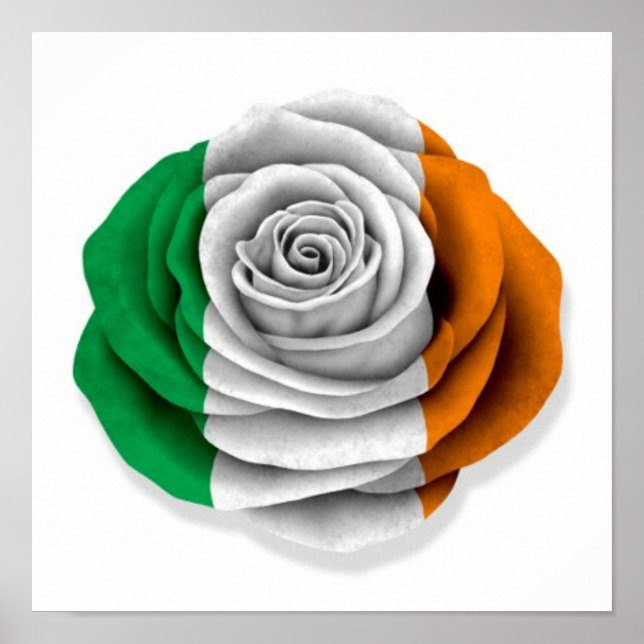 Irish Ro Flagga on White Poster (Framsidan)