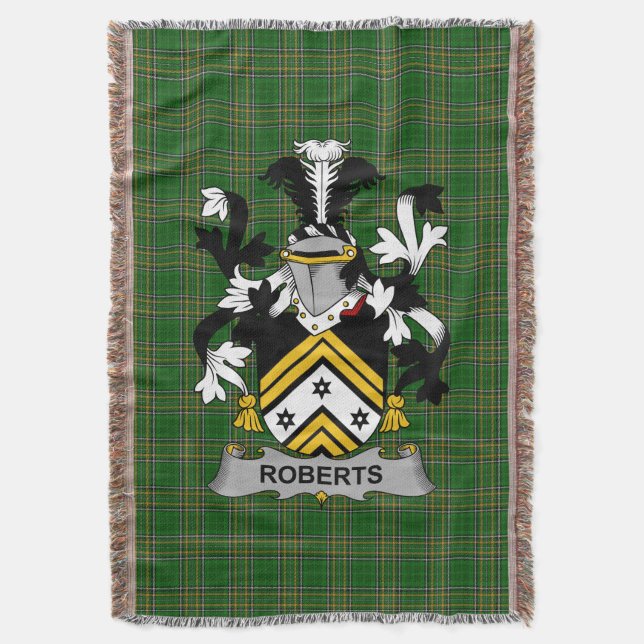 Irish Roberts Jackar Arm Family Crest Ireland Filt (Framsidan Vertikal)