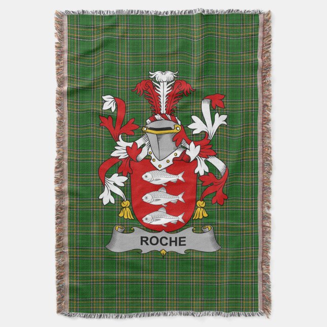 Irish Roche Jackar om Arm Family Crest Ireland Iri Filt (Framsidan Vertikal)
