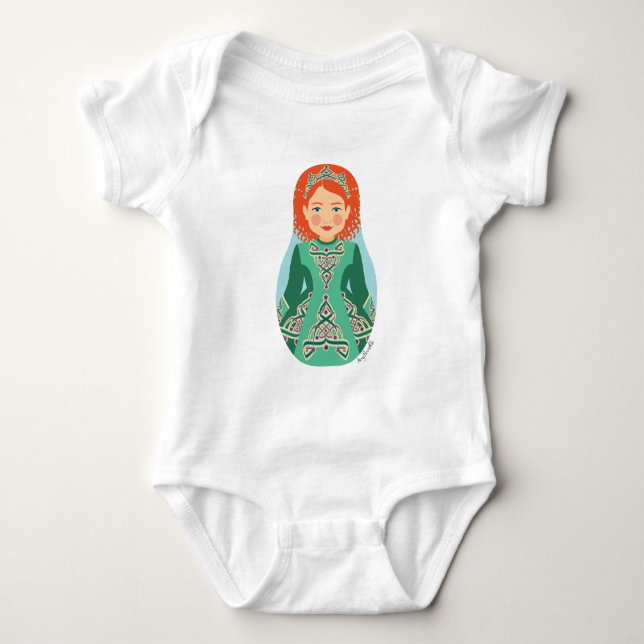 Irish Rödhårig Matryoshka T Shirt (Framsida)