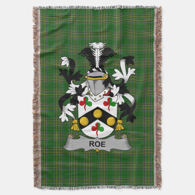 Irish Roe Jackar av Arm Family Crest Ireland Filt (Framsidan Vertikal)
