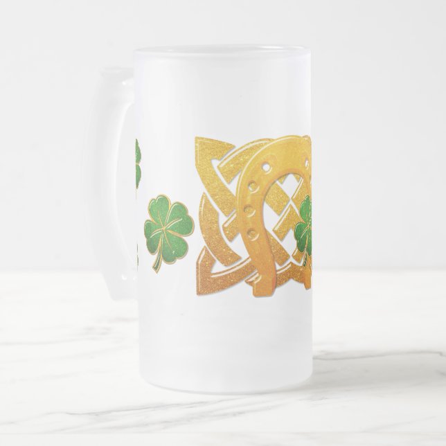 Irish Roligt 3D Whimsey 2 Frostat Ölglas (Framsida vänster)