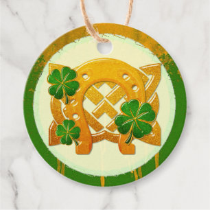 Irish Roligt 3D Whimsey 2 Gåvor Etiketter