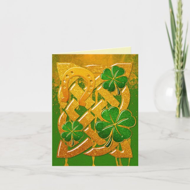 Irish Roligt 3D Whimsey BLANK Stationary 2 Anteckningskort (Framsida)