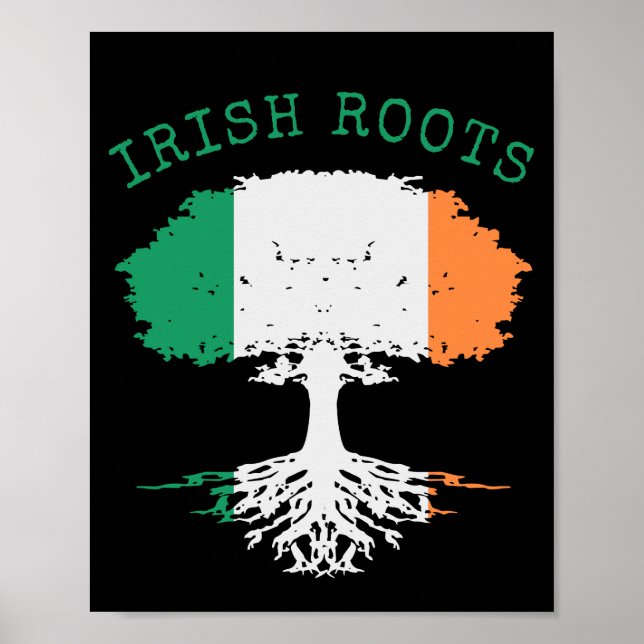 Irish Roots Family Träd Poster (Framsidan)