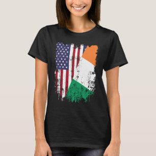 Irish Roots Halamerikanska Flagga Ireland Flagga T Shirt