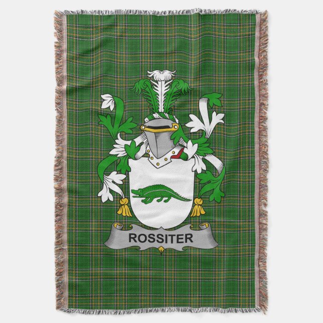 Irish Rossiter Jackar om Arm Family Crest Ireland Filt (Framsidan Vertikal)
