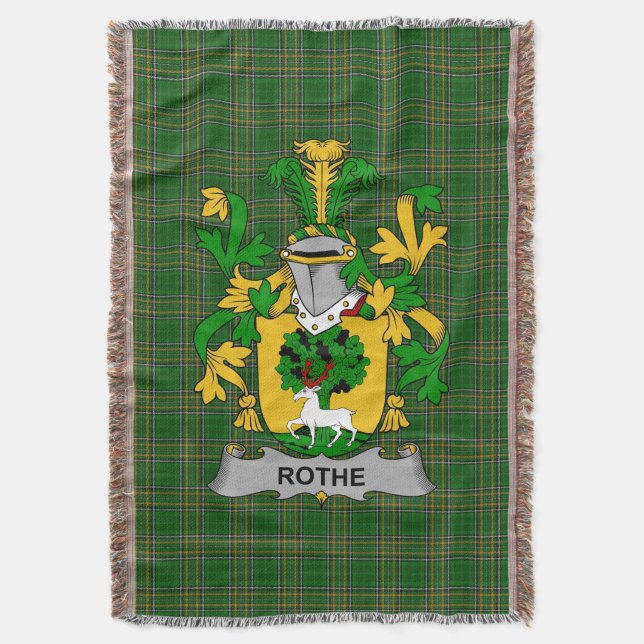 Irish Rothe Jacka of Arm Family Crest Ireland Filt (Framsidan Vertikal)