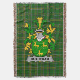 Irish Rotheram Jackar om Arm Family Crest Ireland Filt