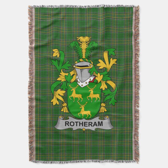 Irish Rotheram Jackar om Arm Family Crest Ireland Filt (Framsidan Vertikal)