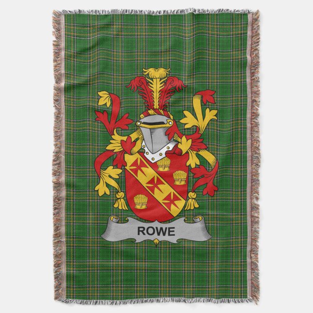 Irish Rowe Jackar av Arm Family Crest Ireland Filt (Framsidan Vertikal)