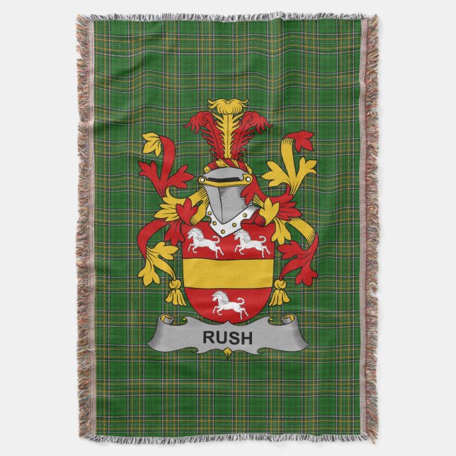 Irish Rush Jackar om Arm Family Crest Ireland Filt (Framsidan Vertikal)