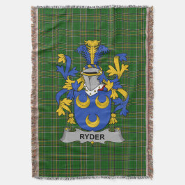 Irish Ryder Jackar om Arm Family Crest Ireland Filt