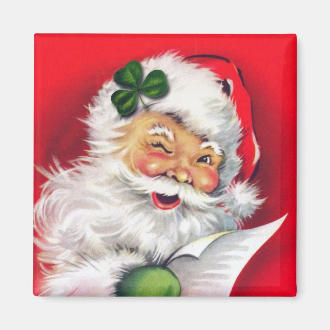 Irish Santa, Irish Jul, Irland Magnet (Framsidan)