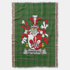 Irish Sarsfield Jackar av Arm Family Crest Ireland Filt