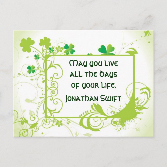 Irish Sayed St. Patrick's Day Postcard Vykort (Framsida)
