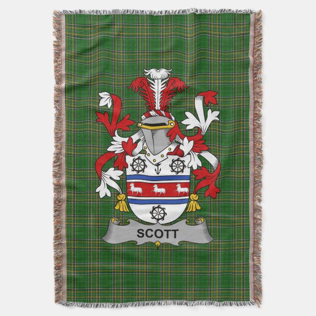 Irish Scott Jackar om Arm Family Crest Ireland Filt (Framsidan Vertikal)