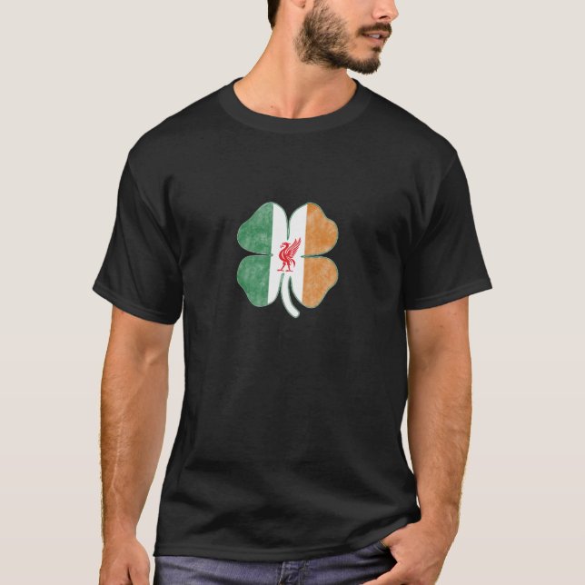 Irish Scouse Flagga T Shirt (Framsida)