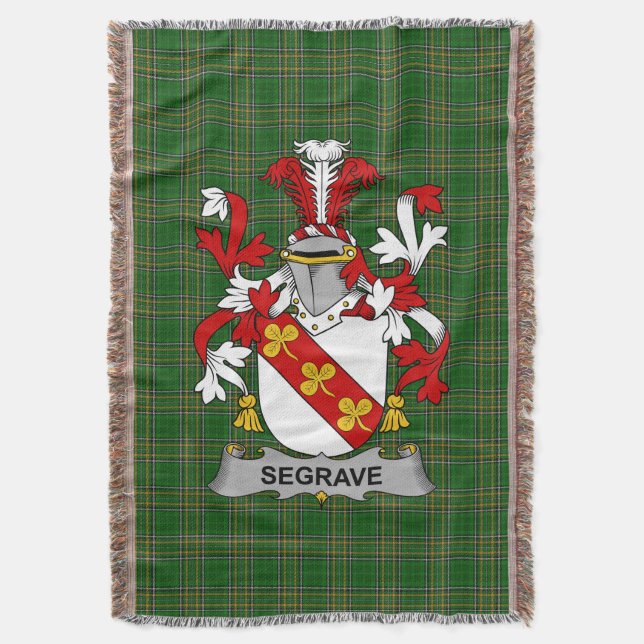 Irish Segrave Jacka of Arm Family Crest Ireland Filt (Framsidan Vertikal)