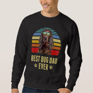Irish Setter Best Hund Pappa All Retro Sunset Lång Ärmad Tröja