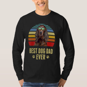Irish Setter Best Hund Pappa All Retro Sunset T Shirt